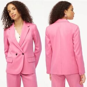 J. Crew NWOT Women's Drapey Twill Double Breasted Blazer Pink Size 0